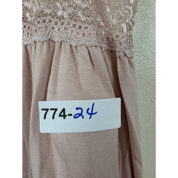 Eberjey Nightgown Womens M Dusty Rose Pink Lace Trim Sexy Babydoll Chemise NWT - Picture 14 of 14